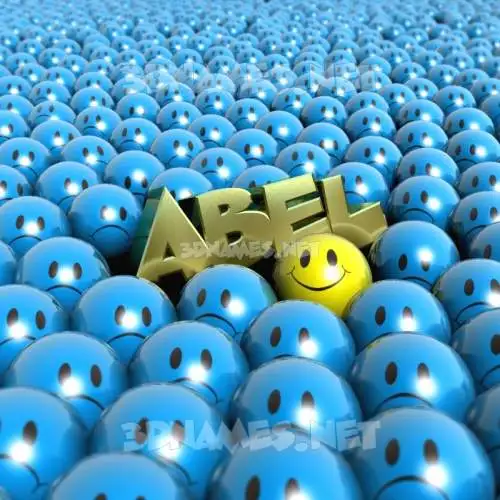 abel in Special Smileys style - 3D name wallpaper