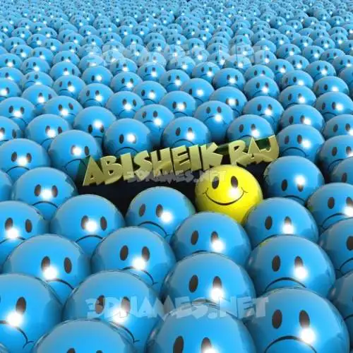 abisheik raj in Special Smileys style - 3D name wallpaper