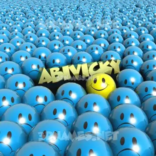 abivicky in Special Smileys style - 3D name wallpaper