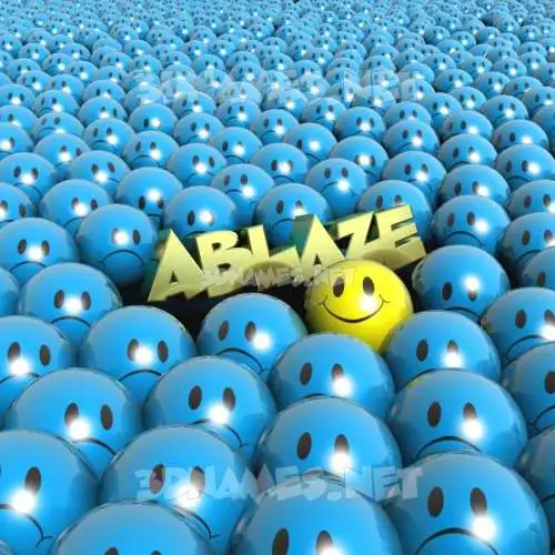 ablaze in Special Smileys style - 3D name wallpaper