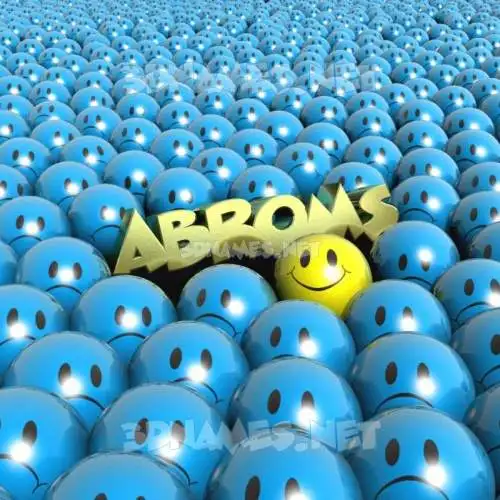 abroms in Special Smileys style - 3D name wallpaper