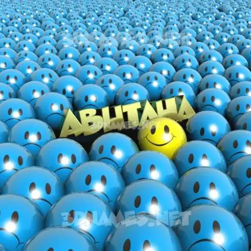 abutaha in Special Smileys style - 3D name wallpaper