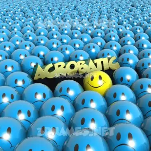 acrobatic in Special Smileys style - 3D name wallpaper