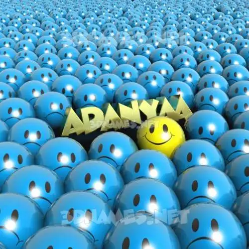 adanyaa in Special Smileys style - 3D name wallpaper