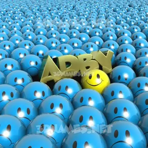 adby in Special Smileys style - 3D name wallpaper