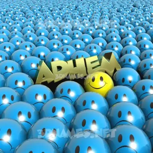 adhem in Special Smileys style - 3D name wallpaper
