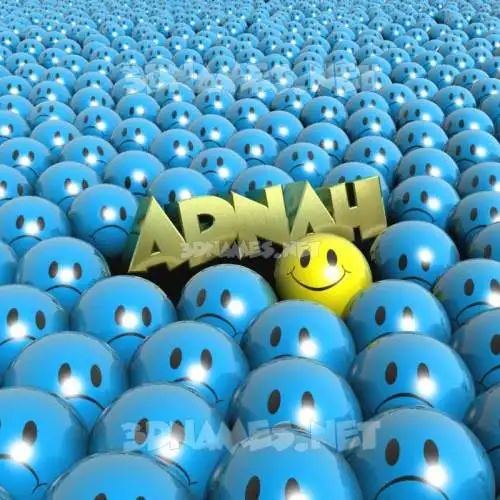 adnah in Special Smileys style - 3D name wallpaper