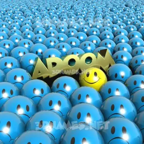 adoom in Special Smileys style - 3D name wallpaper