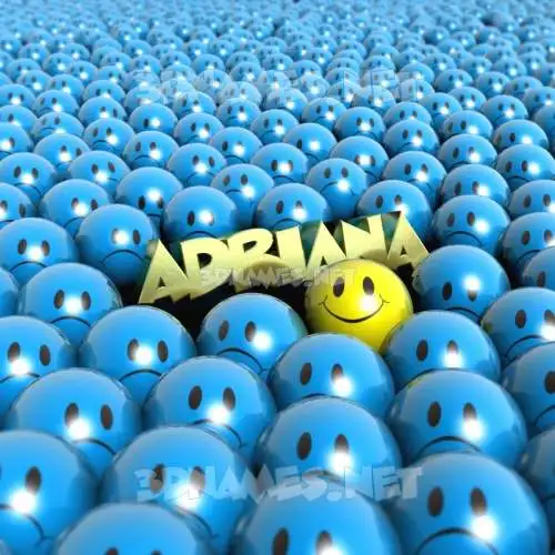 adriana in Special Smileys style - 3D name wallpaper