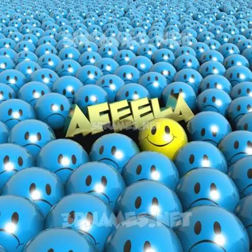 afeela in Special Smileys style - 3D name wallpaper