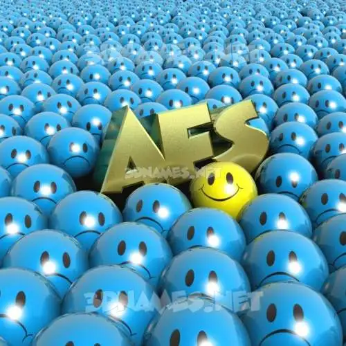 afs in Special Smileys style - 3D name wallpaper