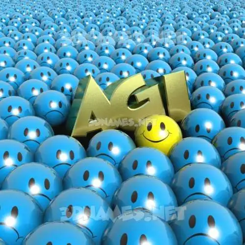 agi in Special Smileys style - 3D name wallpaper