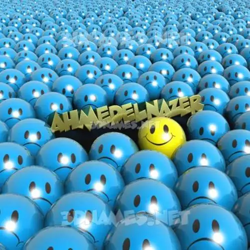 ahmedelnazer in Special Smileys style - 3D name wallpaper