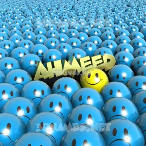 ahmeed in Special Smileys style - 3D name wallpaper