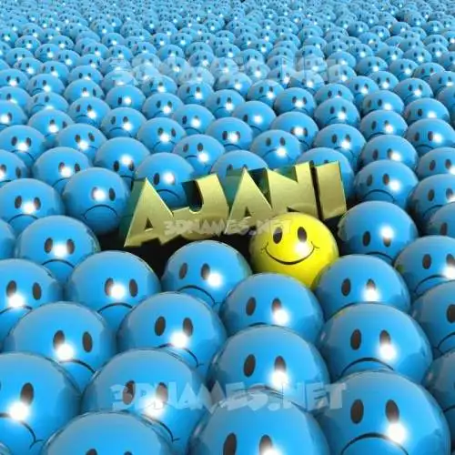 ajani in Special Smileys style - 3D name wallpaper