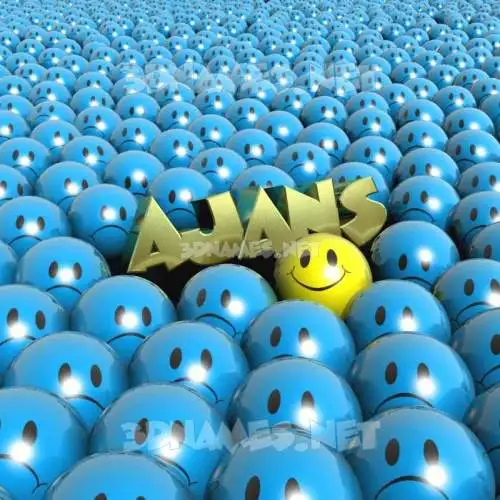 ajans in Special Smileys style - 3D name wallpaper