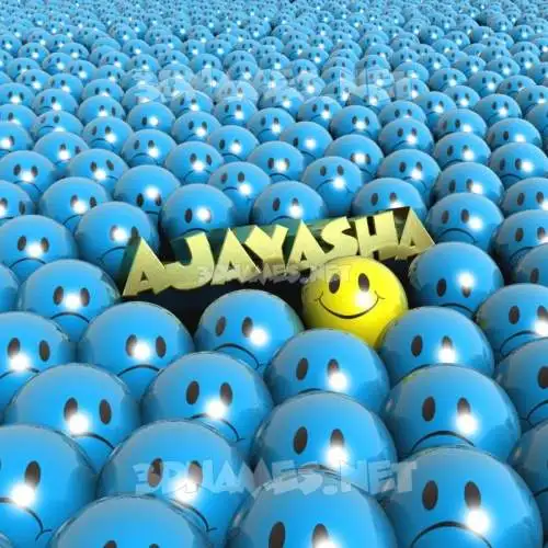 ajayasha in Special Smileys style - 3D name wallpaper