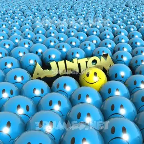 ajintom in Special Smileys style - 3D name wallpaper