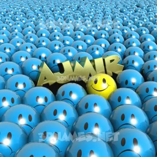 ajmir in Special Smileys style - 3D name wallpaper