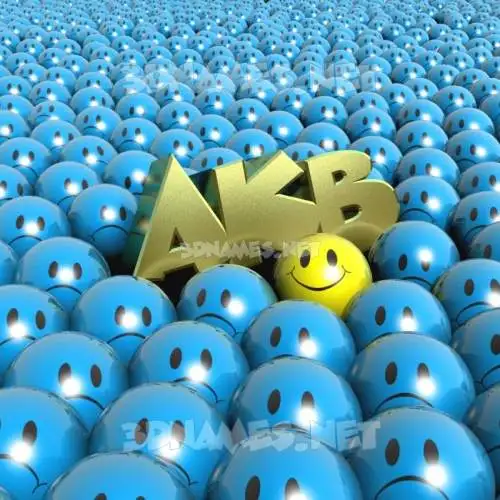 akb in Special Smileys style - 3D name wallpaper