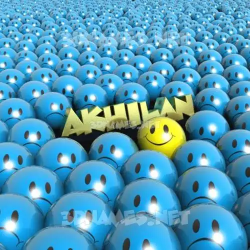 akhilan in Special Smileys style - 3D name wallpaper