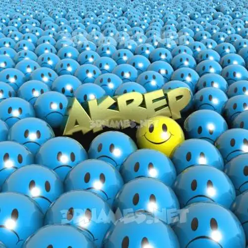 akrep in Special Smileys style - 3D name wallpaper