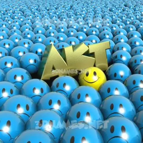akt in Special Smileys style - 3D name wallpaper
