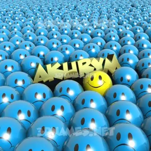 akurym in Special Smileys style - 3D name wallpaper