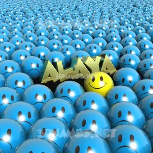 alaya in Special Smileys style - 3D name wallpaper
