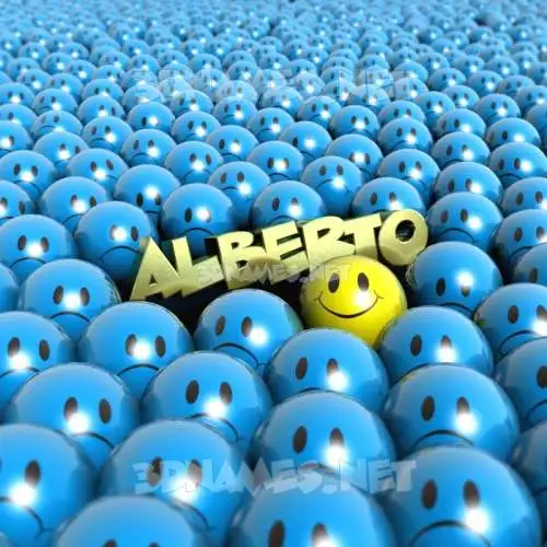 alberto in Special Smileys style - 3D name wallpaper