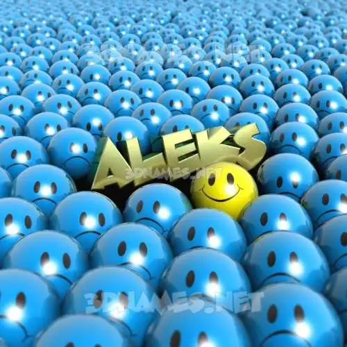 aleks in Special Smileys style - 3D name wallpaper