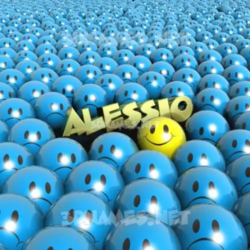 alessio in Special Smileys style - 3D name wallpaper