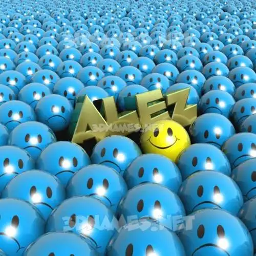 alez in Special Smileys style - 3D name wallpaper alez in Special Smileys style - 3D name wallpaper