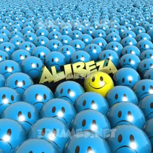 alireza in Special Smileys style - 3D name wallpaper