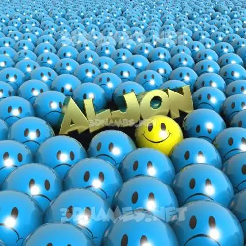 aljon in Special Smileys style - 3D name wallpaper