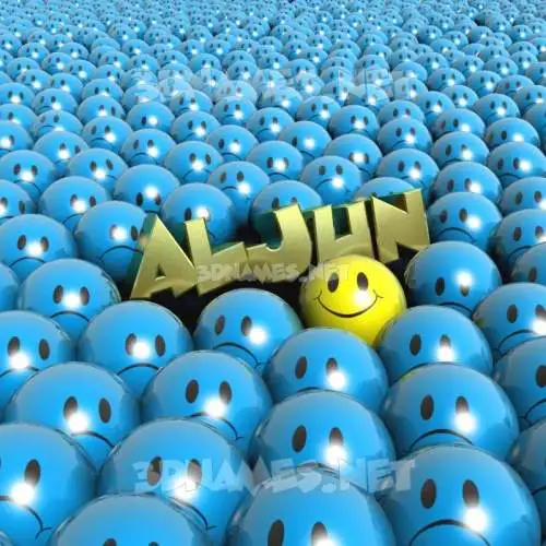 aljun in Special Smileys style - 3D name wallpaper