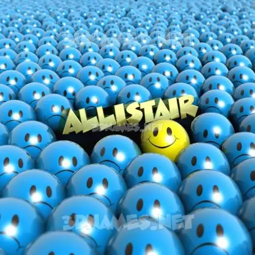 allistair in Special Smileys style - 3D name wallpaper