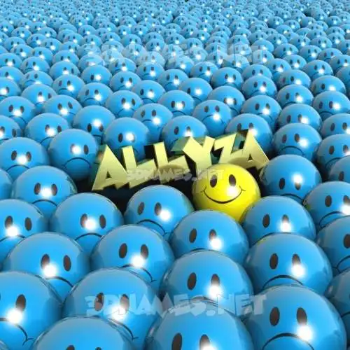 allyza in Special Smileys style - 3D name wallpaper