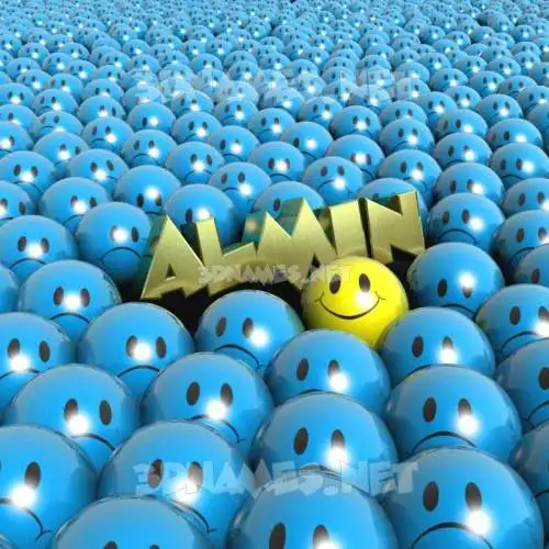 almin in Special Smileys style - 3D name wallpaper