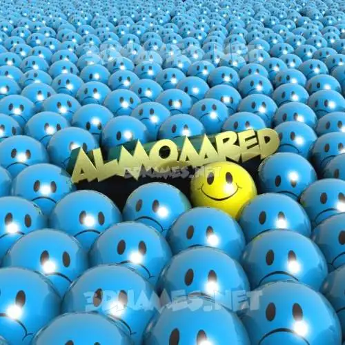 almqaared in Special Smileys style - 3D name wallpaper