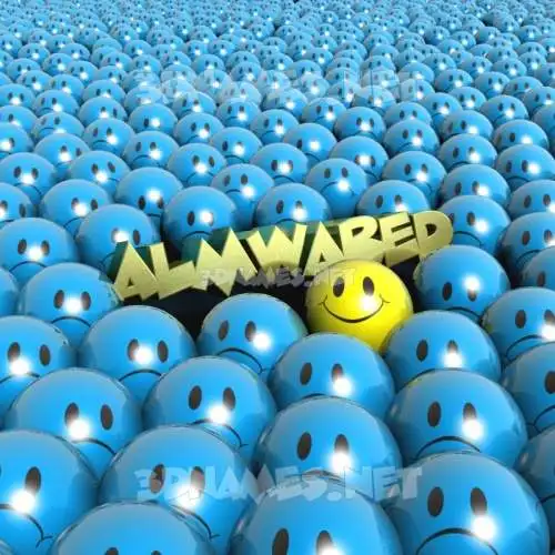 almwared in Special Smileys style - 3D name wallpaper