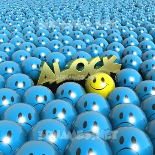 alock in Special Smileys style - 3D name wallpaper