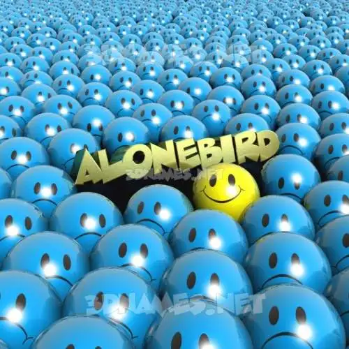 alonebird in Special Smileys style - 3D name wallpaper