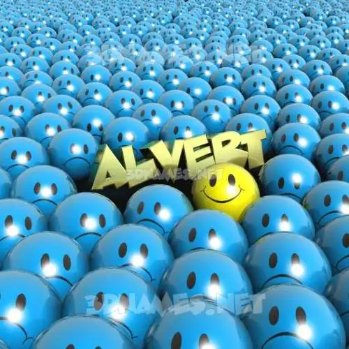 alvert in Special Smileys style - 3D name wallpaper