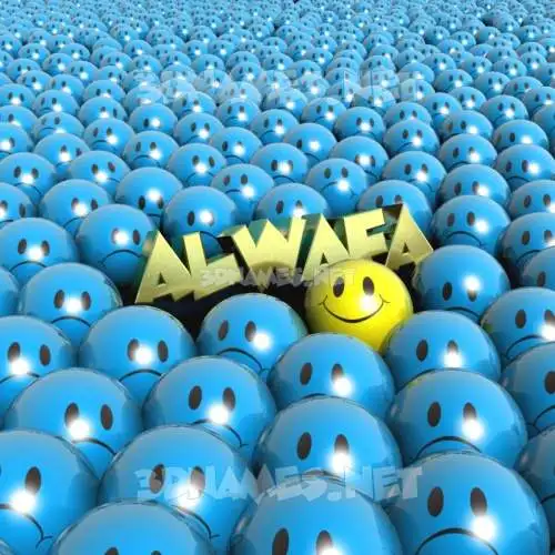 alwafa in Special Smileys style - 3D name wallpaper