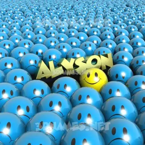 alyson in Special Smileys style - 3D name wallpaper