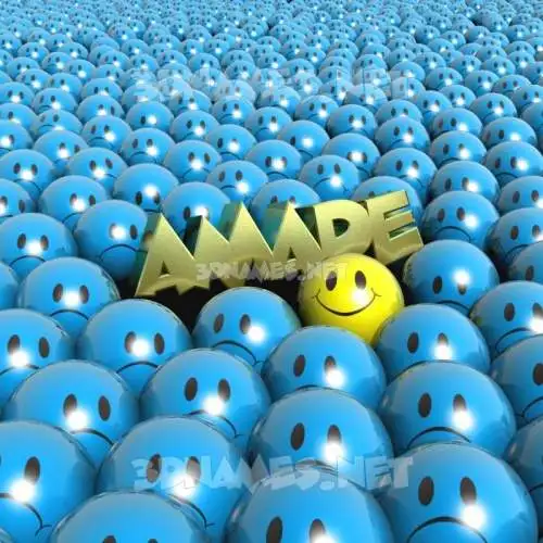 amade in Special Smileys style - 3D name wallpaper