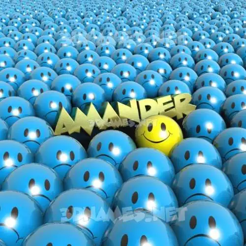 amander in Special Smileys style - 3D name wallpaper