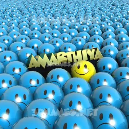 amarthiya in Special Smileys style - 3D name wallpaper