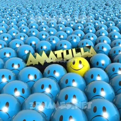 amatulla in Special Smileys style - 3D name wallpaper